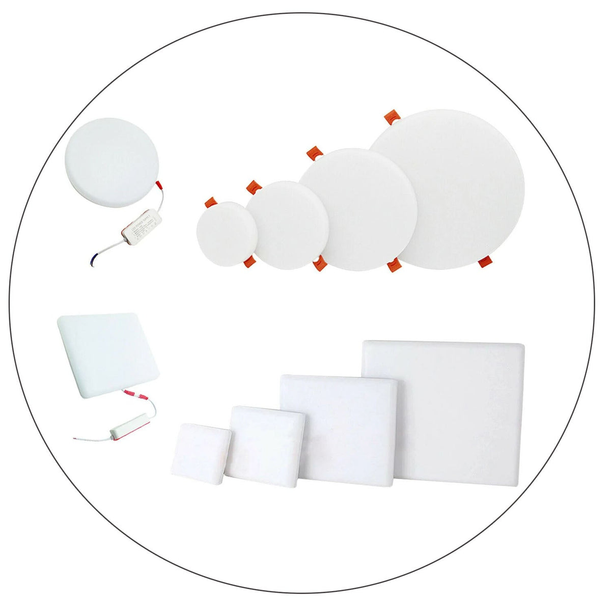 Frameless Square LED Panel Light 18W – Adjustable Cut-Out - photo 2