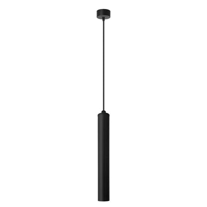 Slim Tube Pendant Light – Black, E14, Crystal LED Bulbs - Black, Single, Without Bulb