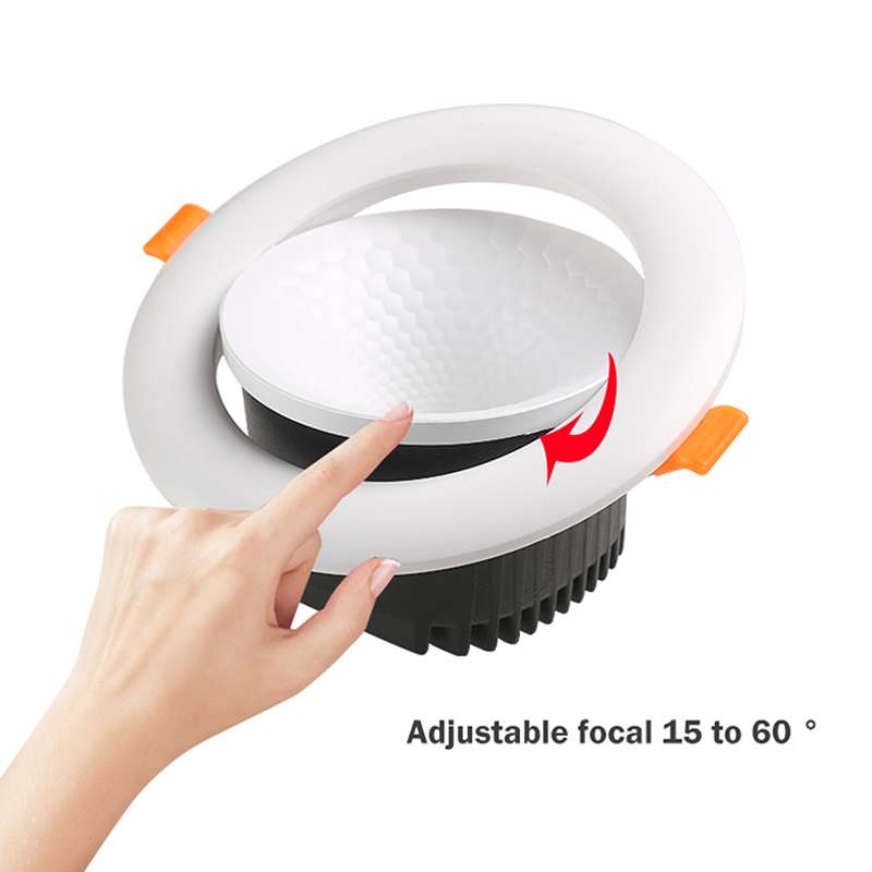Round COB LED Downlight 7W – Warm White, Adjustable Beam - photo 8