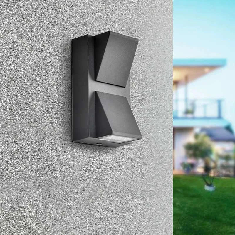 Up Down LED Wall Light 6W IP54 – Black, Adjustable Beam