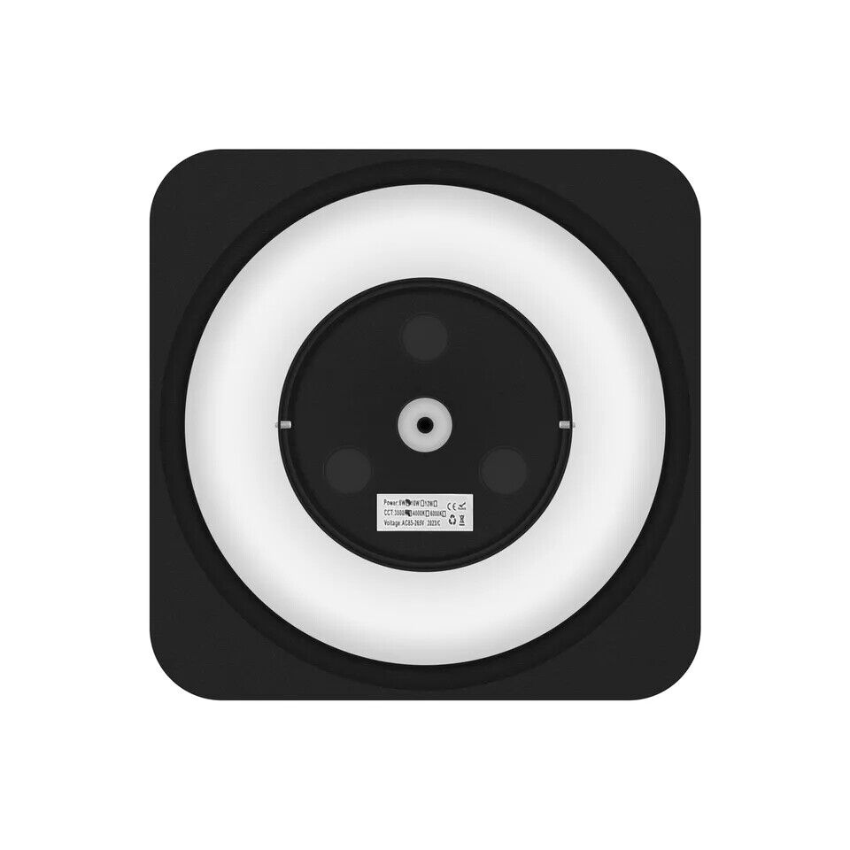 Square LED Halo Wall Light IP54 – Black, Warm White - photo 3