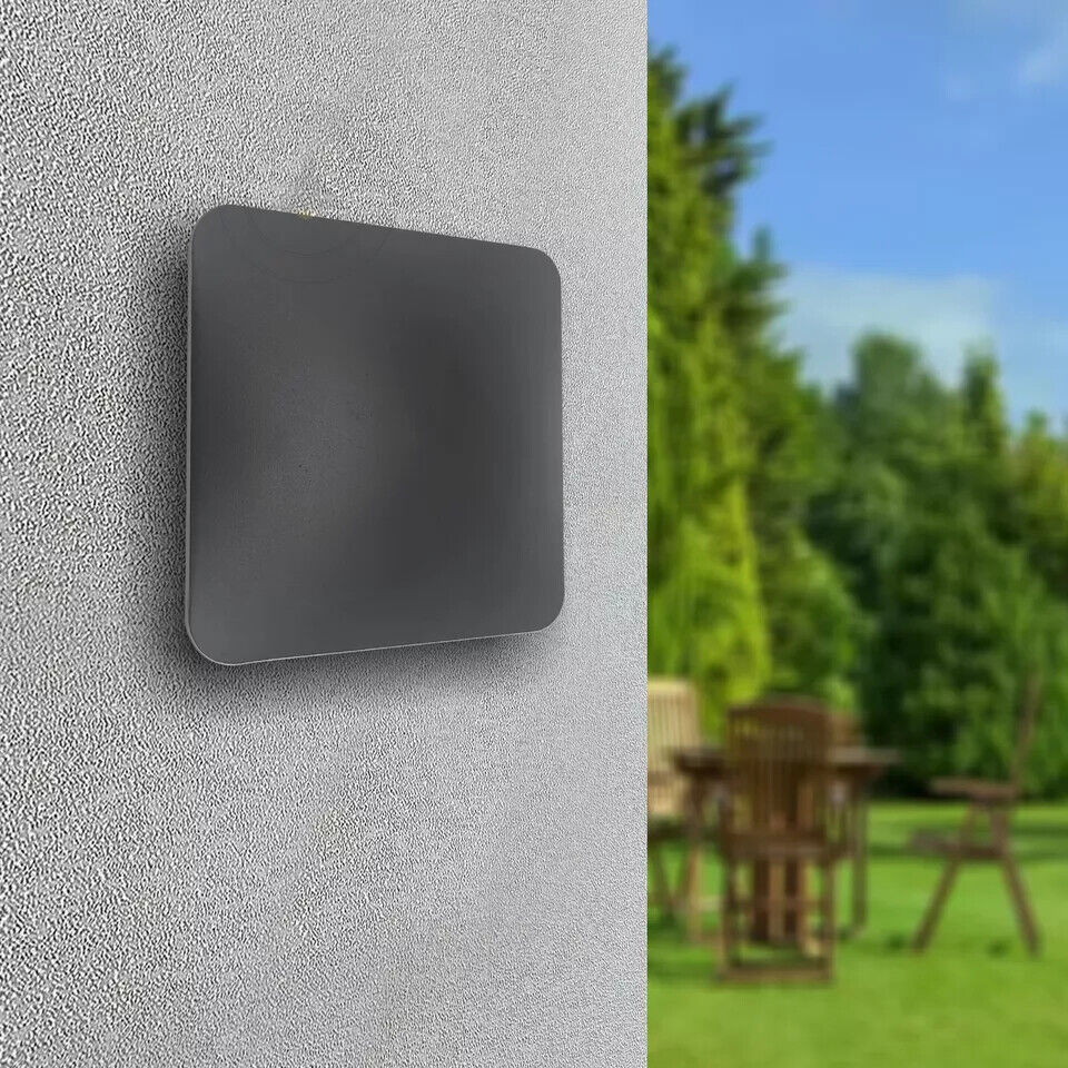 Square LED Halo Wall Light IP54 – Black, Warm White - photo 4