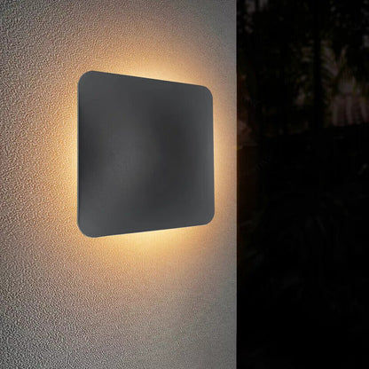 Square LED Halo Wall Light IP54 – Black, Warm White - photo 5