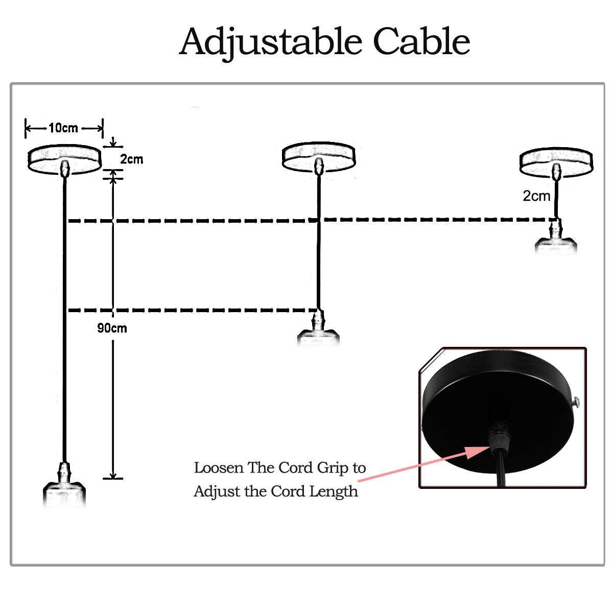 Diamond Cage Pendant Light with Rope Band – Black, E27 - photo 2
