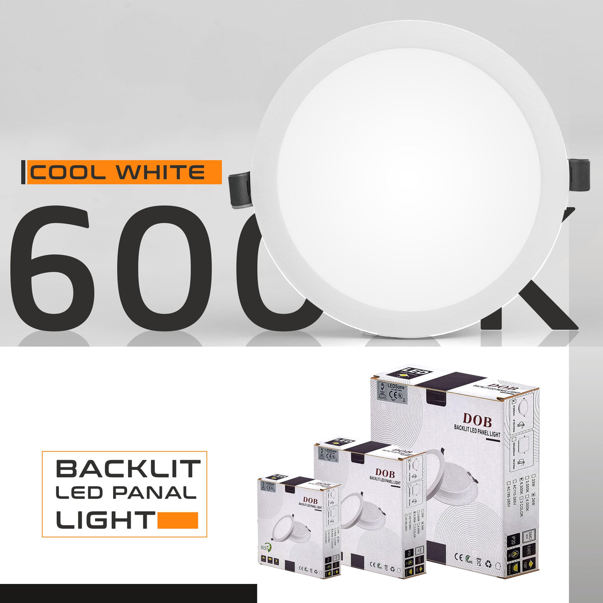9 W Round LED Recessed Downlight – Cool White, Single or Pack of 5 - photo 4