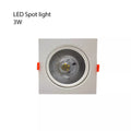 Square Tilt Recessed LED Downlight 3W – White, Adjustable