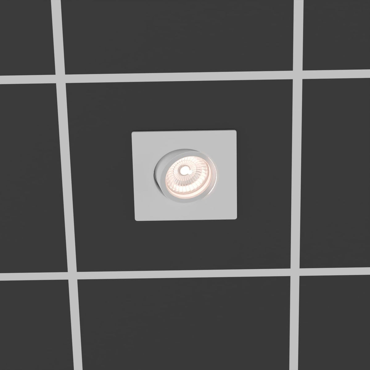 Square Recessed LED Downlight 12W – Tilting, White - photo 5
