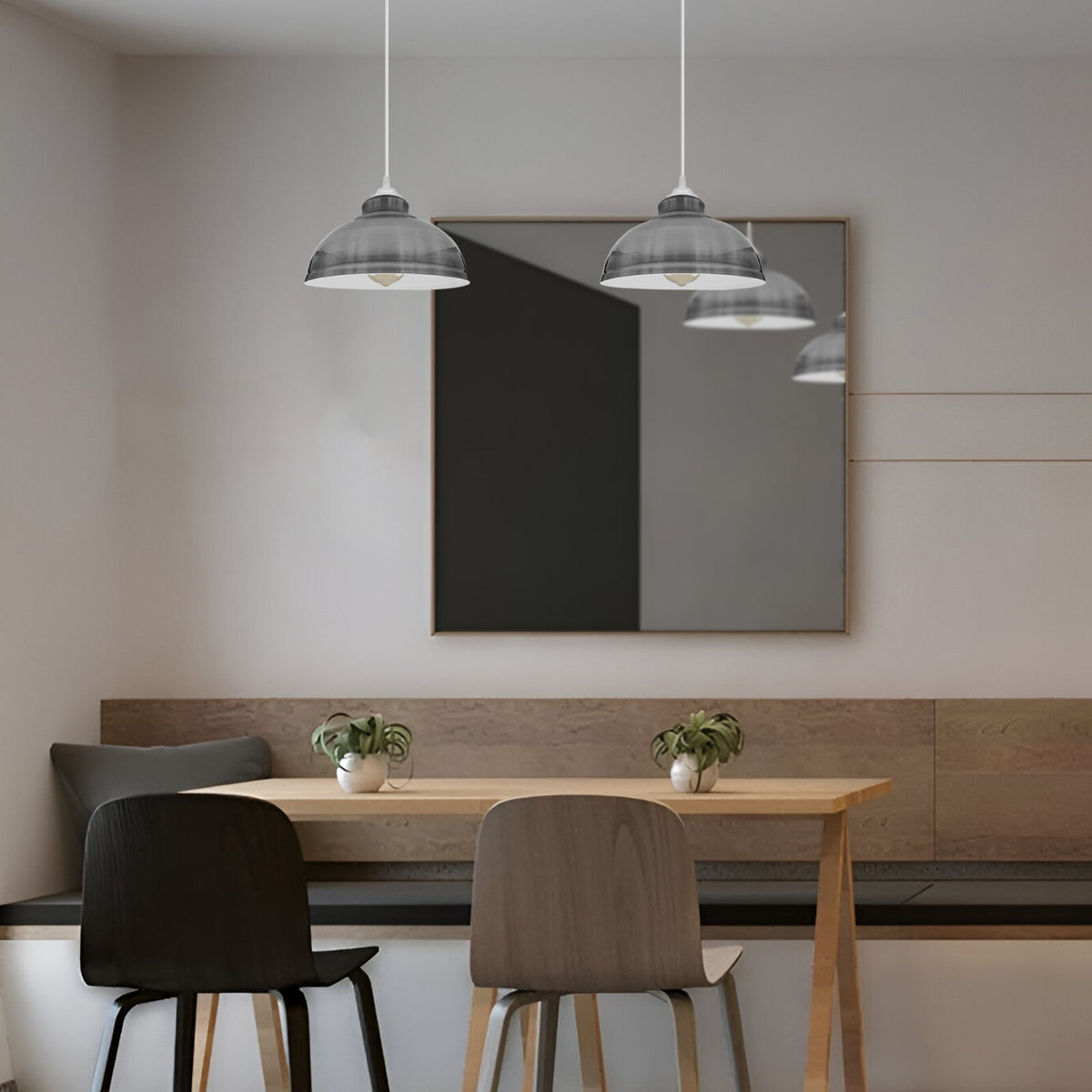 Curvy Metal Dome Pendant Light 29 cm â€“ 11 Colours, White Fittings - photo 10