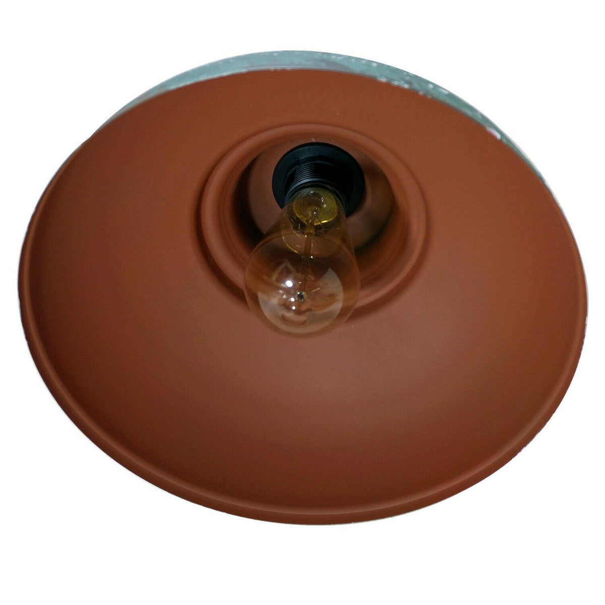 Rustic Brown Dome Pendant Light – Distressed Metal, 29 cm, E27 - photo 4