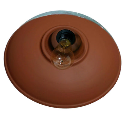 Rustic Brown Dome Pendant Light – Distressed Metal, 29 cm, E27 - photo 4