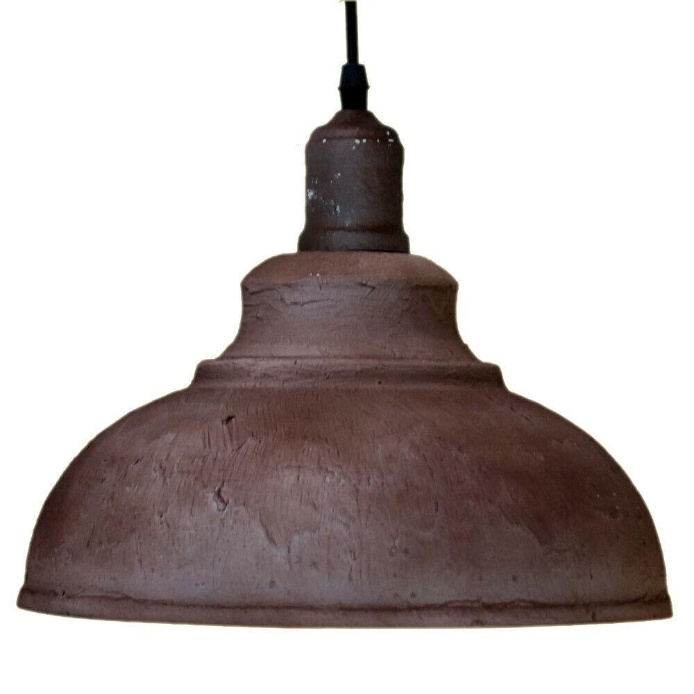 Rustic Brown Dome Pendant Light – Distressed Metal, 29 cm, E27 - photo 2