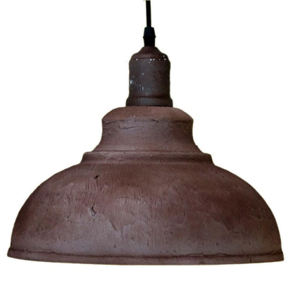 Rustic Brown Dome Pendant Light – Distressed Metal, 29 cm, E27 - photo 2