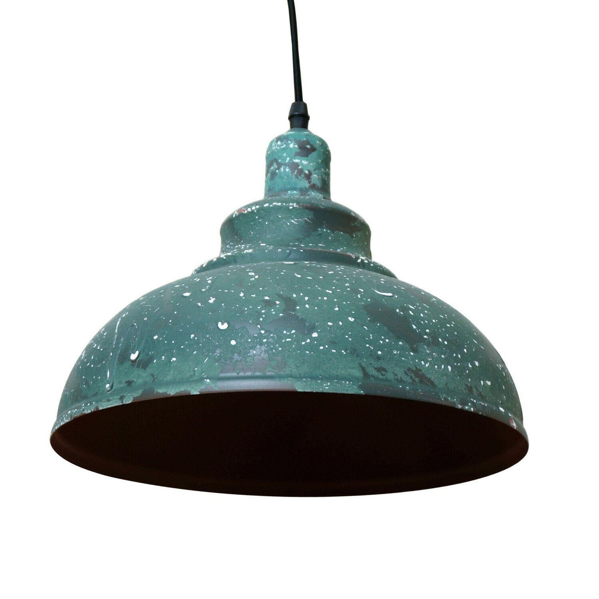 Verdigris Dome Pendant Light 29 cm – Green Patina Metal, E27 - photo 3