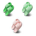 EVA Sliders, Set of 3 Pairs – Mixed Colour or All-Black Sets, EU 36 to 45 - 36-37, Mint Green, Pink & Green