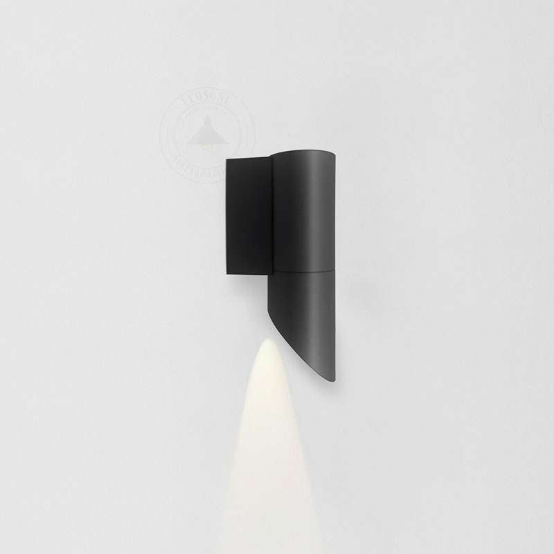 Black Aluminium Cylinder Wall Light – GU10 Downlight - photo 4