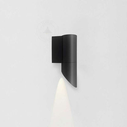 Black Aluminium Cylinder Wall Light – GU10 Downlight - photo 4