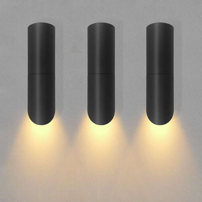 Black Aluminium Cylinder Wall Light – GU10 Downlight