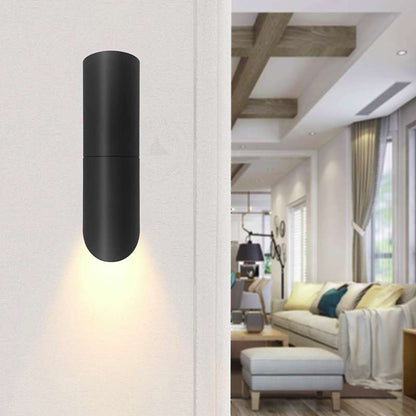Black Aluminium Cylinder Wall Light – GU10 Downlight - photo 3