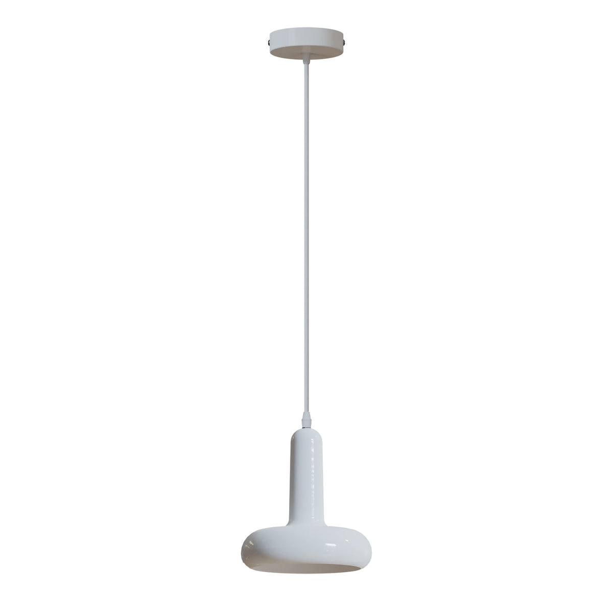 Morandi Pendant Light Adjustable for Kitchen Island - White, No Shade (PHMF1PBRWH) (CRSF100WHPHMF1PBRWH), Without Bulb