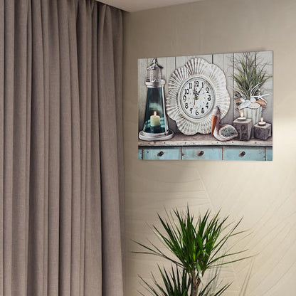 Seaside Lighthouse Picture Wall Clock – 60 x 40 cm, Wooden - photo 7