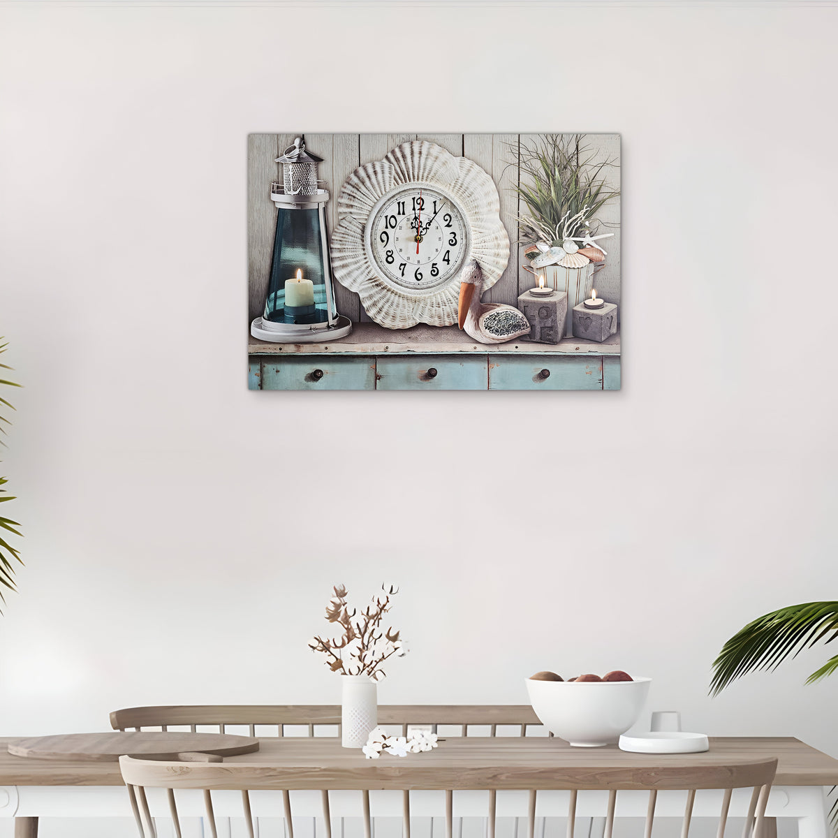 Seaside Lighthouse Picture Wall Clock – 60 x 40 cm, Wooden - photo 8