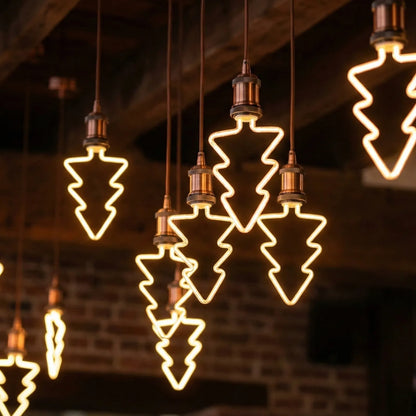 Copper Pendant Light – Novelty LED Filament Bulb or Metal Shade, E27 - photo 2
