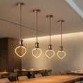 Copper Pendant Light – Novelty LED Filament Bulb or Metal Shade, E27