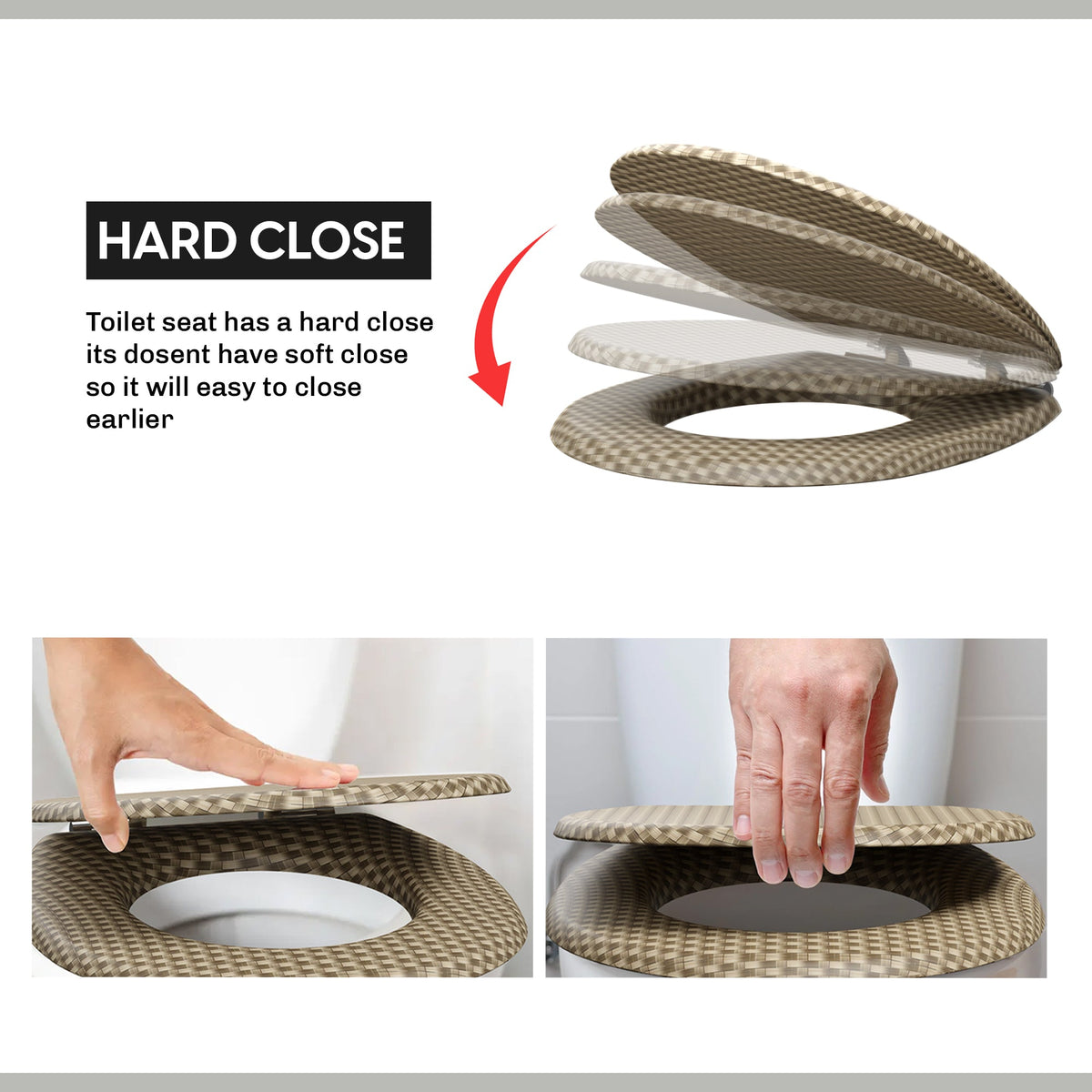 Printed MDF Toilet Seat – Quick Release, Top Fixing, 4 Designs - photo 22