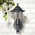 Outdoor Lantern Wall Light with PIR Sensor IP44 – Black, E27