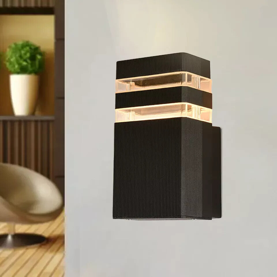 Outdoor Up Down Wall Light IP54 – Black, E27 - photo 8