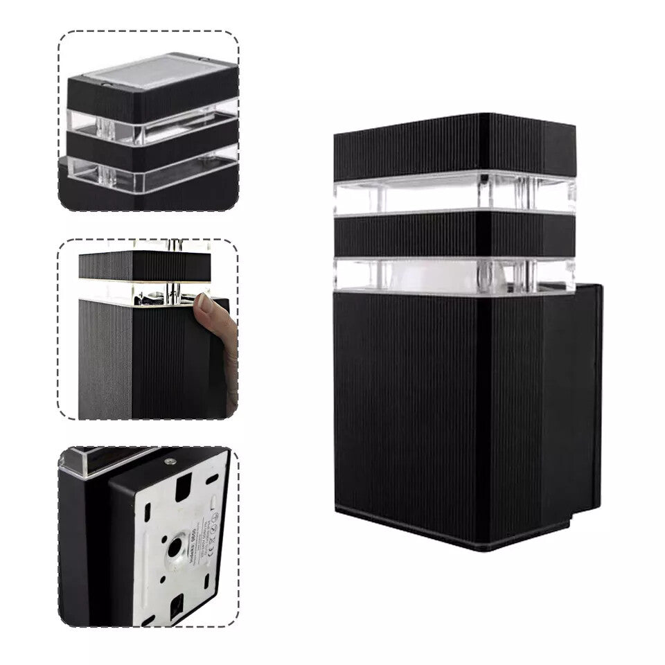 Outdoor Up Down Wall Light IP54 – Black, E27 - photo 5