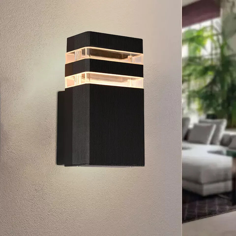 Outdoor Up Down Wall Light IP54 – Black, E27 - photo 6