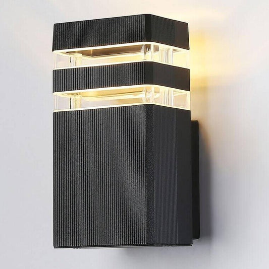 Outdoor Up Down Wall Light IP54 – Black, E27