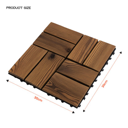 Acacia Wood Interlocking Deck Tiles – 30 x 30 cm, Packs of 4 or 12 - photo 3
