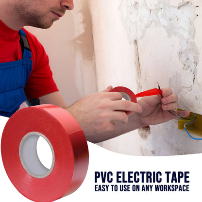 PVC Electrical Insulation Tape, 10 Rolls – 17 mm x 9 m, Red, White or Blue - photo 6