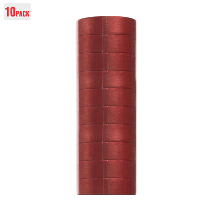 PVC Electrical Insulation Tape, 10 Rolls – 17 mm x 9 m, Red, White or Blue - Red
