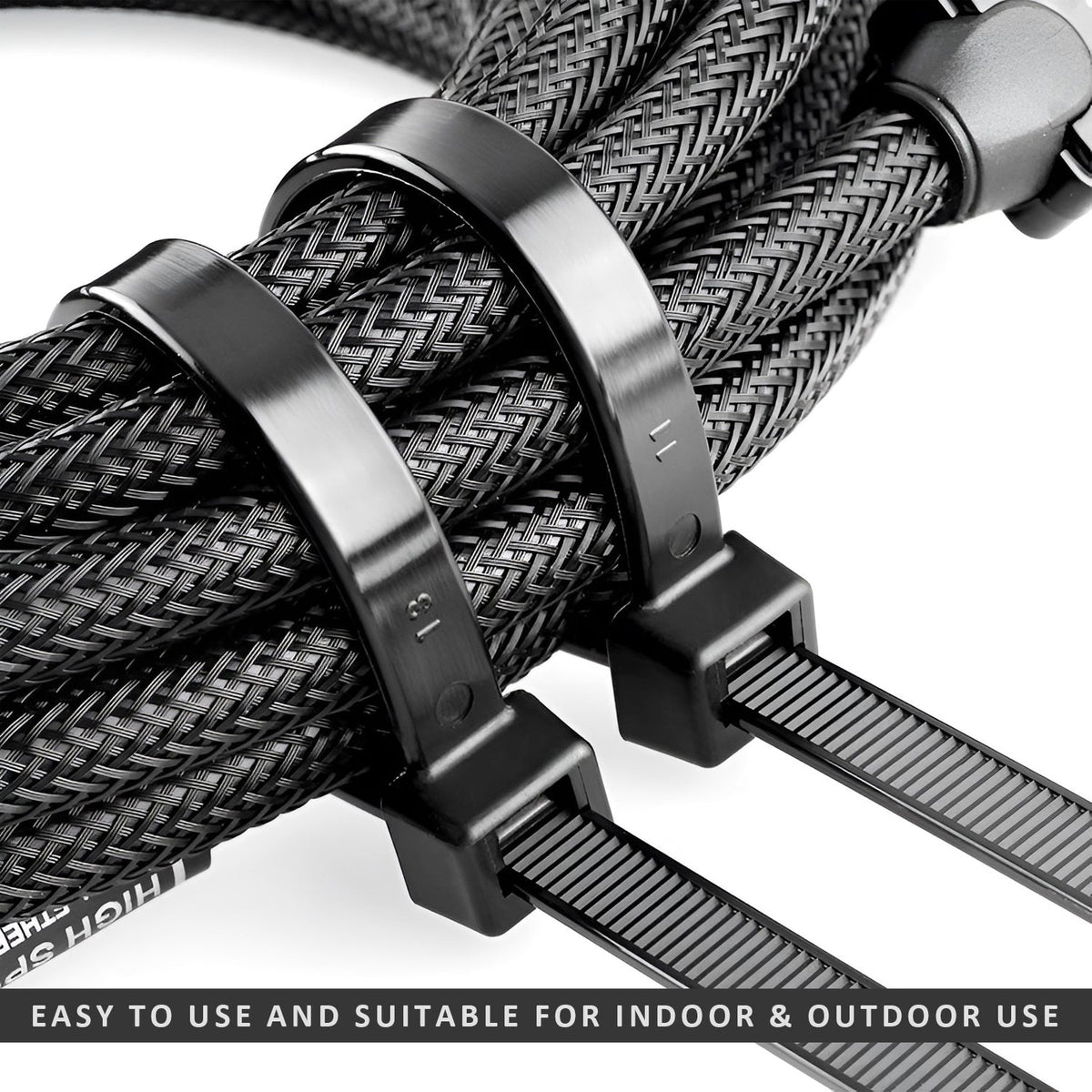 Black Nylon Cable Ties, Pack of 100 – 7 Sizes, 150 to 700 mm - photo 5