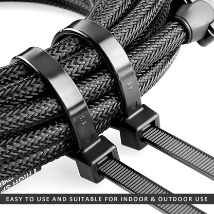 Black Nylon Cable Ties, Pack of 100 – 7 Sizes, 150 to 700 mm - photo 5
