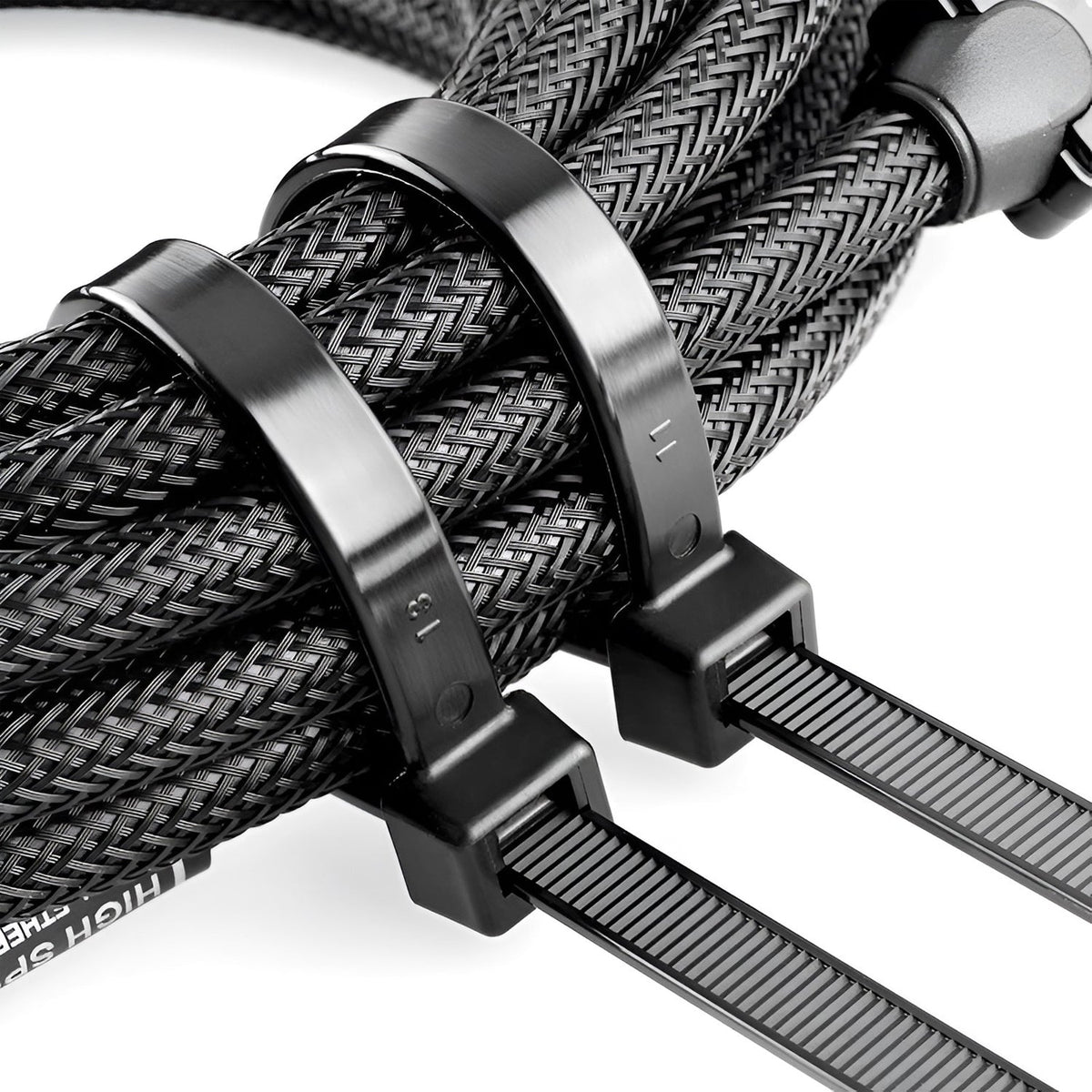 Black Nylon Cable Ties, Pack of 100 – 7 Sizes, 150 to 700 mm - photo 2