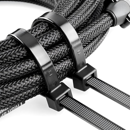 Black Nylon Cable Ties, Pack of 100 – 7 Sizes, 150 to 700 mm - photo 2