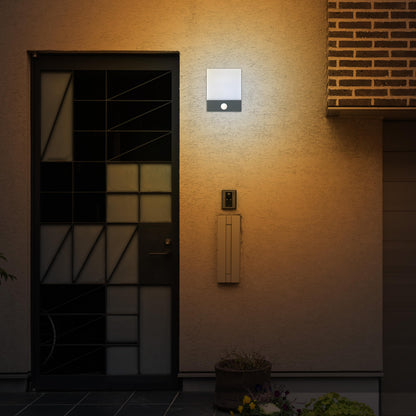 LED Wall Light with PIR Motion Sensor 12W IP54 – Black - photo 3