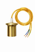 Gold Pendant Lamp Holder on 1 m Gold Cable – E27, No Ceiling Rose