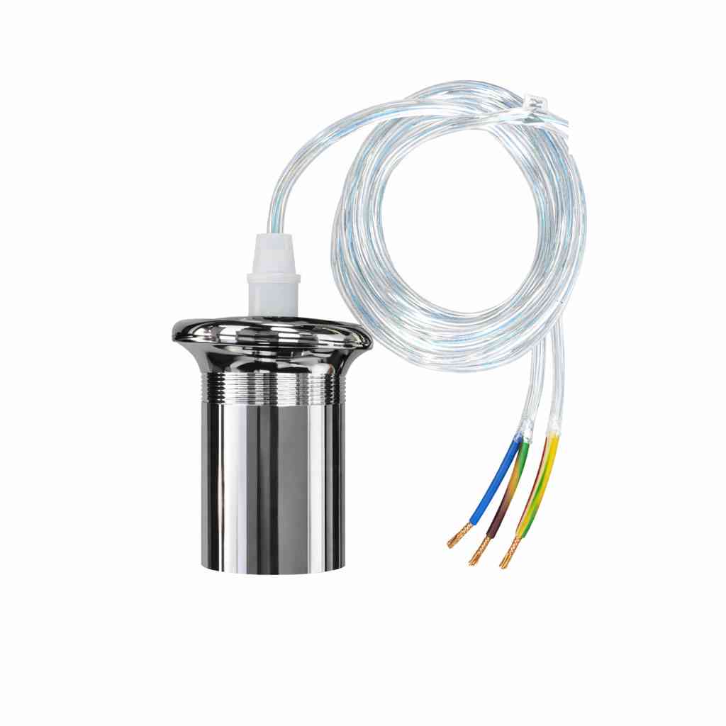 Chrome E27 Pendant Cable Set – Clear Cable, 90 cm