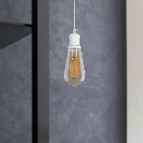 Chrome or White Pendant Light Set – 1 m Cable, Optional Shade - photo 2