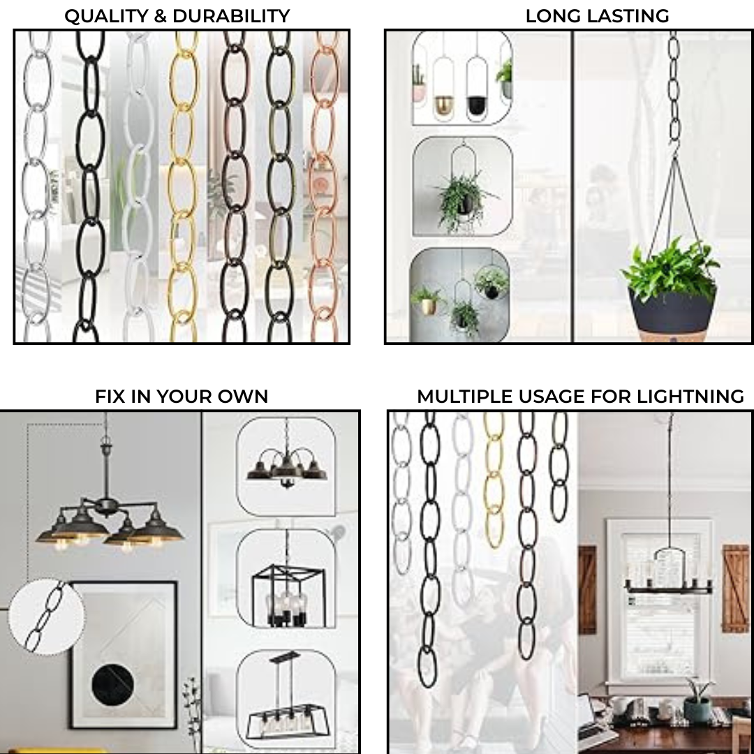 Pendant Light Chain 1 m – 8 Finishes, Single or Packs - photo 3