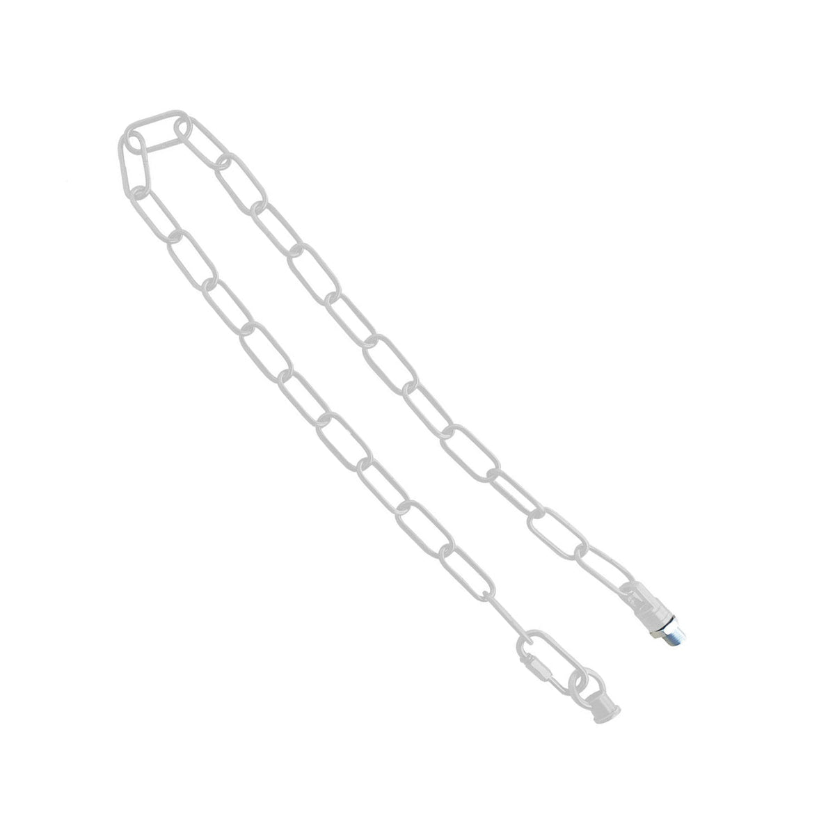 Pendant Light Chain 90 cm with M10 Ends – 7 Finishes - Pack of 2, 900 mm, White