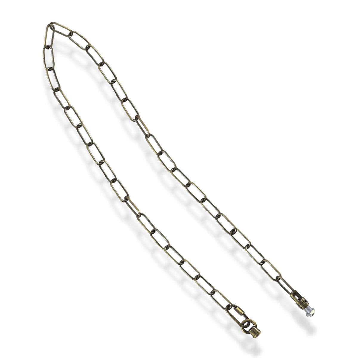 Pendant Light Chain 90 cm with M10 Ends – 7 Finishes - Single, 900 mm, Green Brass
