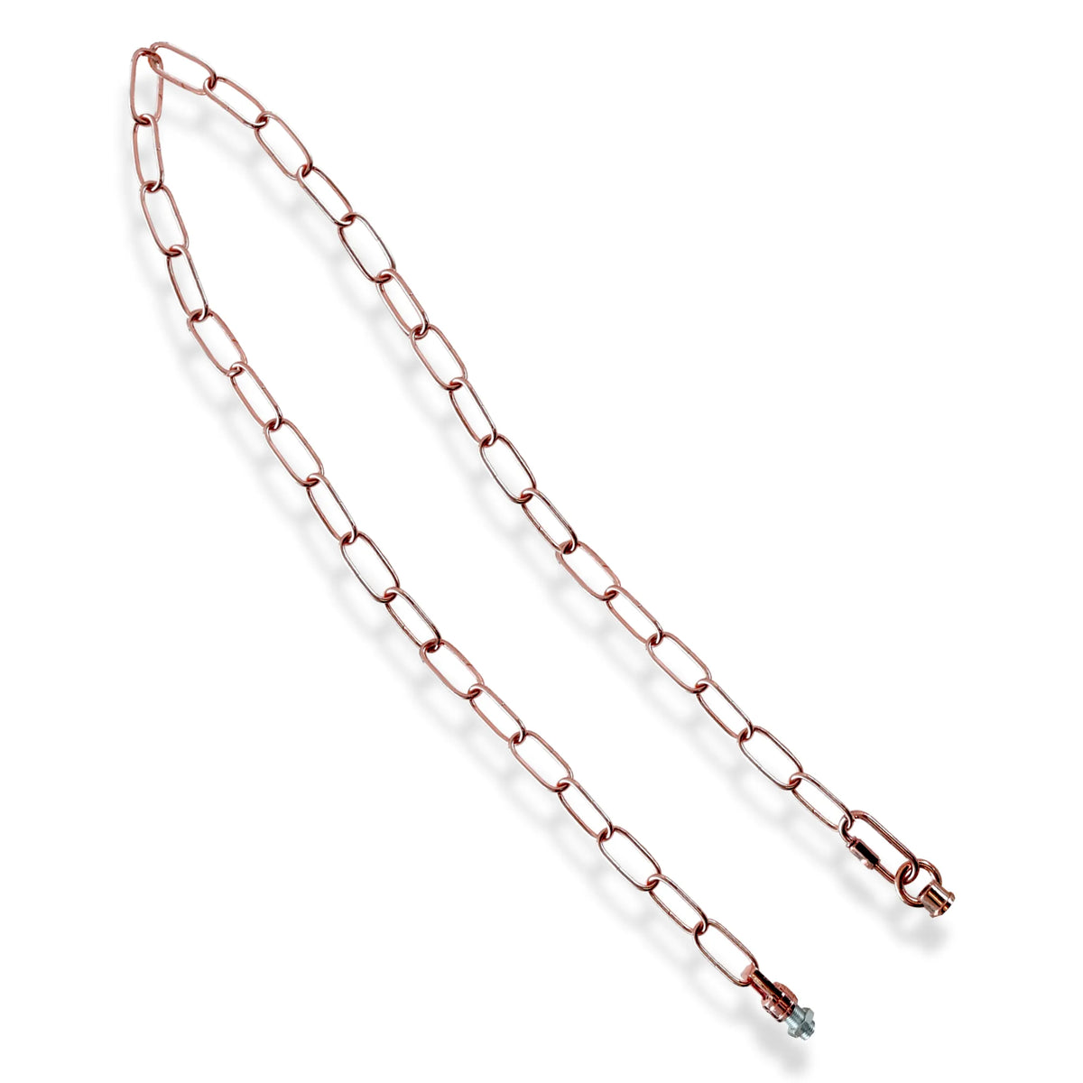 Pendant Light Chain 90 cm with M10 Ends – 7 Finishes - Pack of 2, 900 mm, Rose Gold