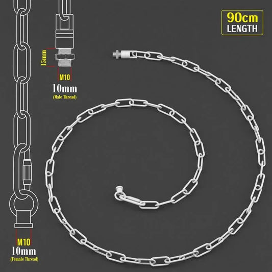 Pendant Light Chain 90 cm with M10 Ends – 7 Finishes - Single, 900 mm, White