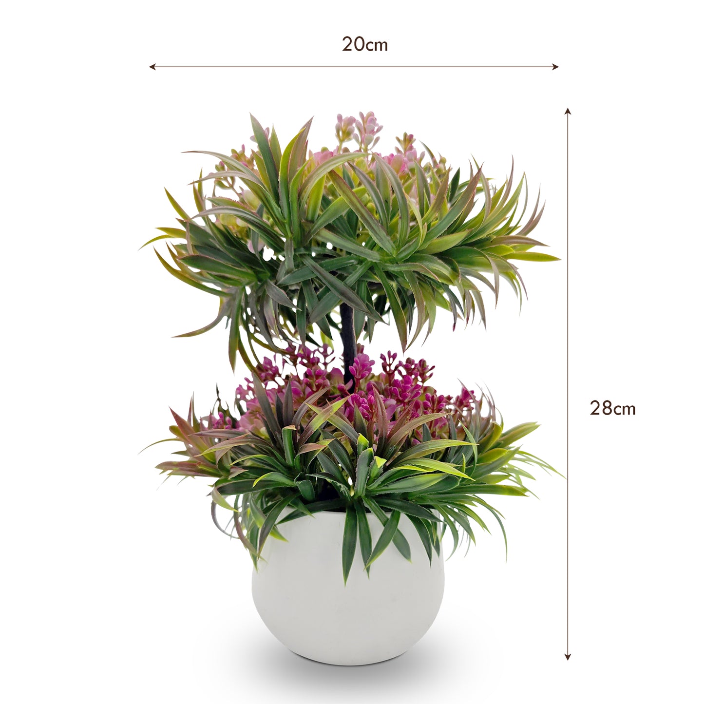 small artificial potted plants